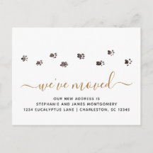 Jolies empreintes de pattes en mouvement Noir Or D