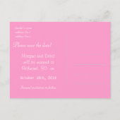 Carte Postale Faire-part jolies fleurs d'orchidées roses sauver la date (Dos)