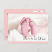 Carte Postale Faire-part Jolis Pieds de Bébé (Devant / Derrière)