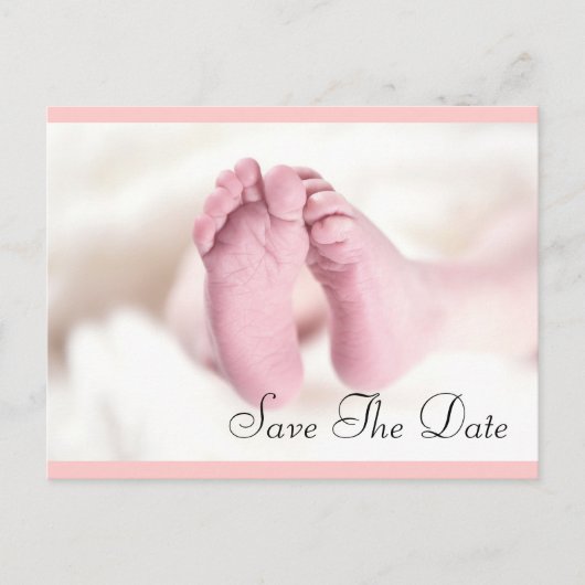 Carte Postale Faire-part Jolis Pieds de Bébé (Devant)