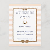 Carte Postale Faire-part Jonction nautique de l'aquarelle du noeud Enregist (Devant)