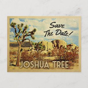 Carte Postale Faire-part Joshua Tree Save the Date California National Park