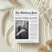 Carte Postale Faire-part Journal Unique Fun Photo Enregistrer la date