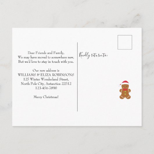 Carte Postale Faire-part Jours fériés de Noël (Dos)