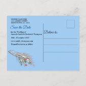 Carte Postale Faire-part Jours fériés d'hiver Enregistrer la date (Dos)