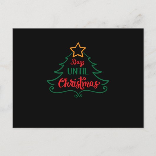 Carte Postale Faire-part Jours jusqu'à Noël (Devant)