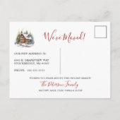 Carte Postale Faire-part Joyeuses Fêtes Déménagement Nouvelle Maison Rustiq (Dos)