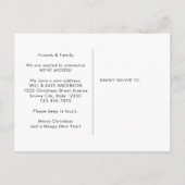 Carte Postale Faire-part Joyeuses Fêtes Nous Avons Déménagé Venez Nous Voir (Dos)