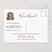 Carte Postale Faire-part Joyeuses Fêtes Nouvelle Maison Porte d'Entrée Démé (Dos)