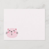 Carte Postale Faire-part Joyeux anniversaire ! Chat rose mignon - Anniversa (Dos)