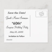 Carte Postale Faire-part Joyeux anniversaire Diva Girl | Nom do-it-yourself (Dos)