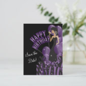 Carte Postale Faire-part Joyeux anniversaire Diva Girl | Nom do-it-yourself (Debout devant)