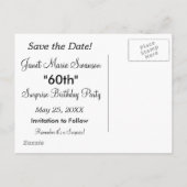 Carte Postale Faire-part Joyeux Anniversaire Fille Diva | Nom fait maison | (Dos)