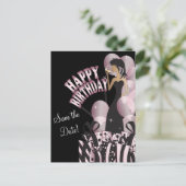 Carte Postale Faire-part Joyeux Anniversaire Fille Diva | Nom fait maison | (Debout devant)