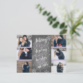 Carte Postale Faire-part Joyeux Baisers Chaleureux souhaits Économisez Date (Debout devant)