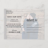 Carte Postale Faire-part Joyeux Baisers Chaleureux Souhaits Enregistrer La  (Dos)