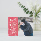 Carte Postale Faire-part Joyeux Baisers Chaleureux Souhaits Enregistrer La  (Debout devant)