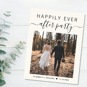 Carte Postale Faire-part Joyeux Jour après la fête Photo Cream Mariage