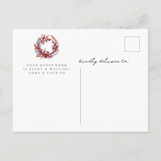 Carte Postale Faire-part Joyeux Noël Nouveau foyer Se déplacer (Dos)