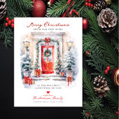 Carte Postale Faire-part Joyeux Noël Nouveau foyer Se déplacer