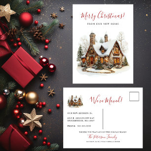Carte Postale Faire-part Joyeux Noël Nouvel Emménagement