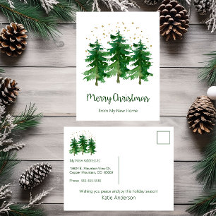 Carte Postale Faire-part Joyeux Noël Nouvelle Maison Pins