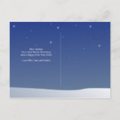 Carte Postale Faire-part Joyeux Noël Scène d'hiver Toits Fêtes de fin d'ann (Dos)