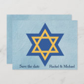 Carte Postale Faire-part Juif Enregistrer la date (Devant / Derrière)