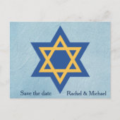 Carte Postale Faire-part Juif Enregistrer la date (Devant)