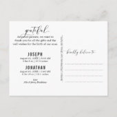 Carte Postale Faire-part Jumeaux Deux Fois L'amour Photo Naissance (Dos)