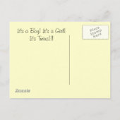 Carte Postale Faire-part Jumeaux garçon et fille ! (Dos)