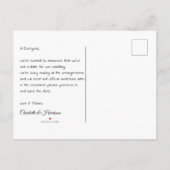 Carte Postale Faire-part Jusqu'à ce que la mort nous sépare Crânes Rouge No (Dos)