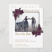 Carte Postale Faire-part Jusqu'à ce que la mort nous sépare Rose gothique E (Devant / Derrière)