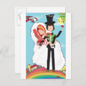 Carte Postale Faire-part Just Married ! (Devant / Derrière)