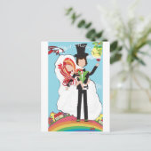 Carte Postale Faire-part Just Married ! (Debout devant)