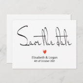 Carte Postale Faire-part Juste, envoie Save the date (Devant / Derrière)