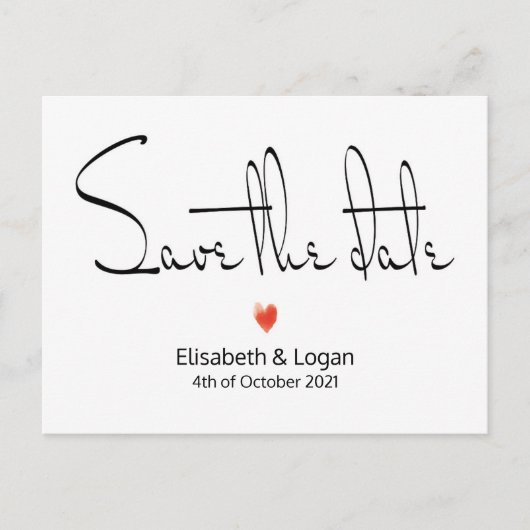 Carte Postale Faire-part Juste, envoie Save the date (Devant)