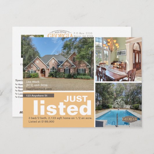 Carte Postale Faire-part Juste grande photo énumérée (Devant / Derrière)