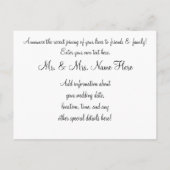 Carte Postale Faire-part Juste marié (Dos)