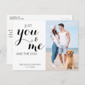 Carte Postale Faire-part Juste Marié Elopement Nous Avons Été Mariage Chien (Devant / Derrière)