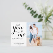 Carte Postale Faire-part Juste Marié Elopement Nous Avons Été Mariage Chien (Debout devant)