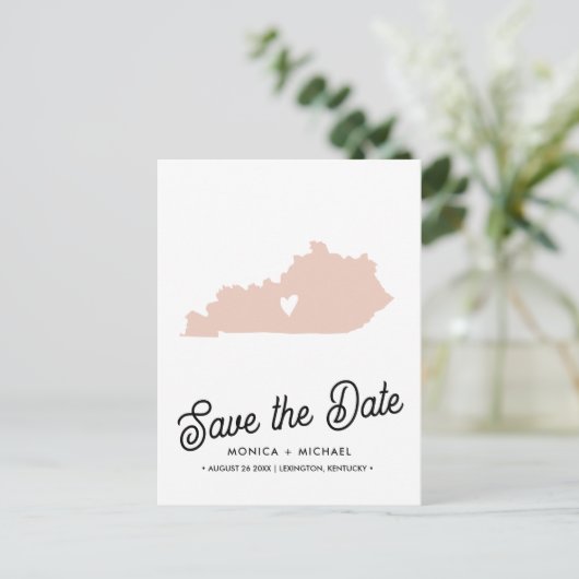 Carte Postale Faire-part KENTUCKY State Destination Mariage N'IMPORTE QUELL (Debout devant)