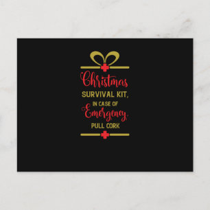 Carte Postale Faire-part kit de survie de noël
