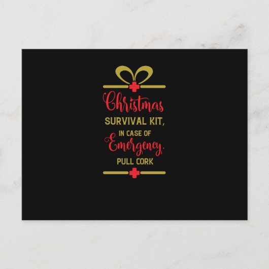 Carte Postale Faire-part kit de survie de noël (Devant)