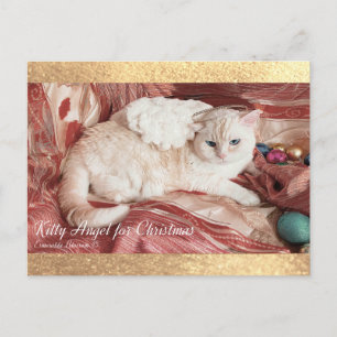Carte Postale Faire-part Kitty Angel pour Noël