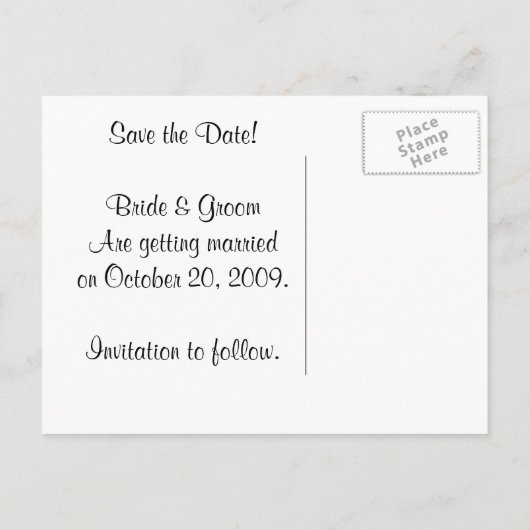 Carte Postale Faire-part KRW Custom Indian Jeweled Photo Enregistrer la dat (Dos)