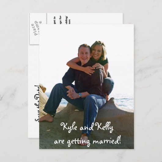 Carte Postale Faire-part Kyle et Kelly se marient ! (Devant / Derrière)