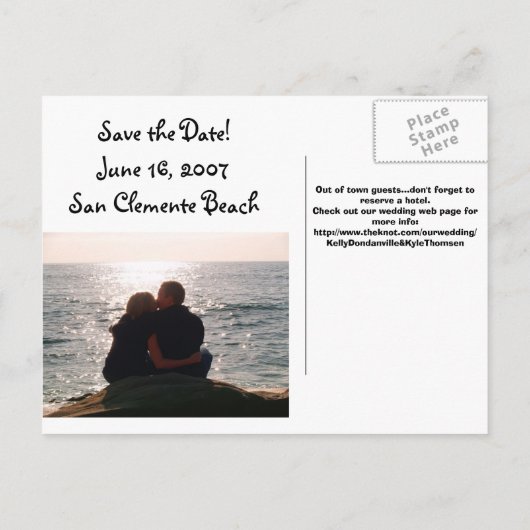 Carte Postale Faire-part Kyle et Kelly se marient ! (Dos)