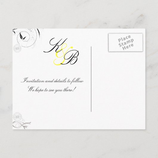 Carte Postale Faire-part la collection Daisy (Dos)