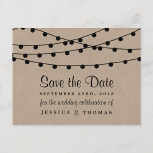 Carte Postale Faire-part La collection de guirlandes lumineuses de mariage 